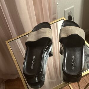 Donald J. Pliner Black and Tan Sandals